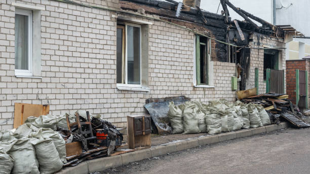 Professional Fire Damage Removal technician working in USA